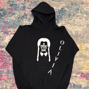 Wednesday Adams Sweatshirt Hoodie Customized with "Olivia" Size Youth XL